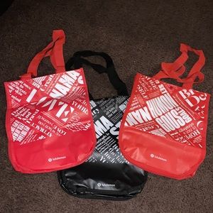 Lululemon reusable totes! Brand new. 3 bags total!